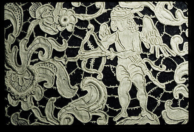 Insertion, Needle lace, gros point lace, Spanish or Italian