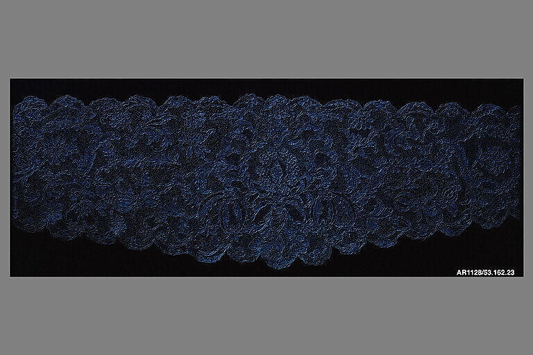 Headdress, Needle lace, point d’Alençon, French