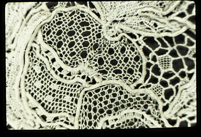 Headdress, Needle lace, point d’Alençon, French