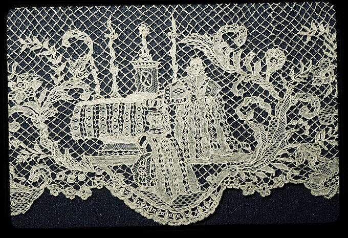 Border, Needle lace, point d'Argentan, French