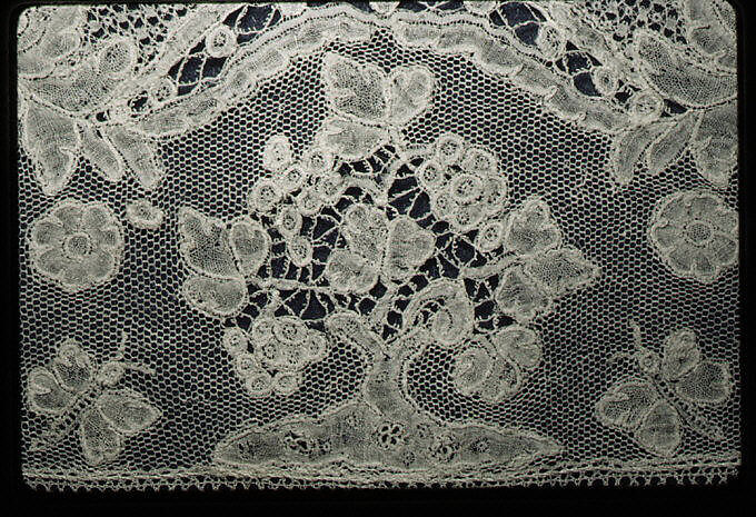 Border, Bobbin lace, point d'Angleterre, Flemish, Brussels 