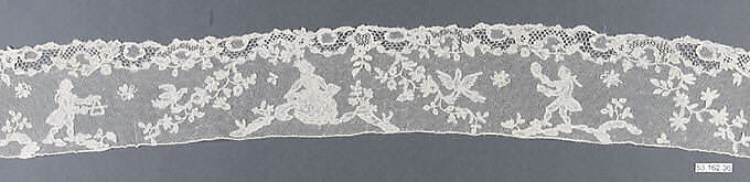 Border, Bobbin lace, point d'Angleterre, Flemish, Brussels 