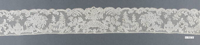 Border, Bobbin lace, point d'Angleterre, Flemish, Brussels 