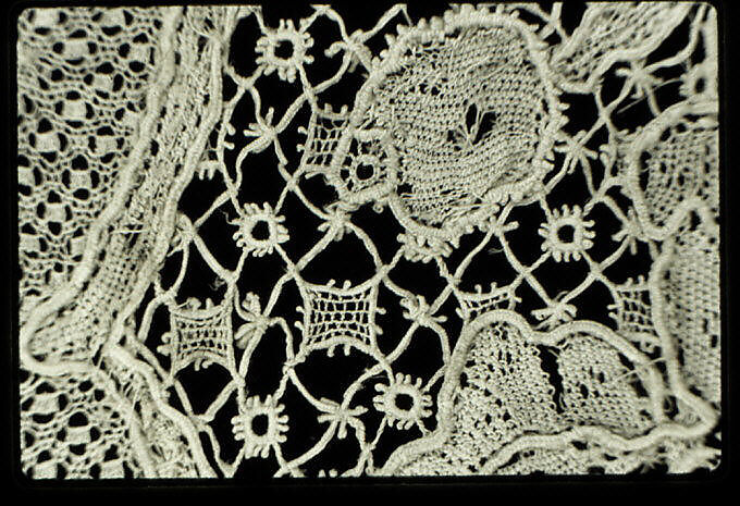 Border, Needle lace, point d’Alençon, French 