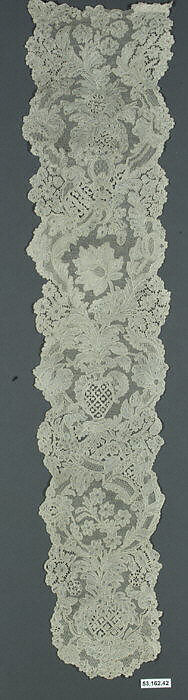 Lappet, Needle lace, point d’Alençon, French 