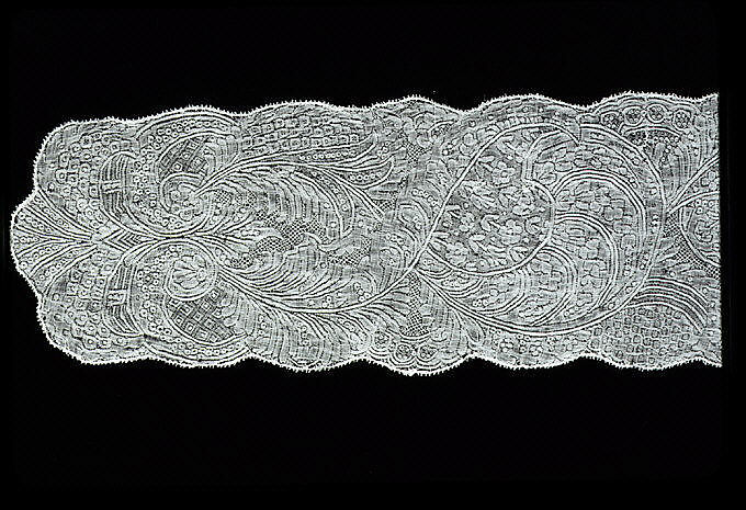 Pair of lappets, Bobbin lace, Flemish