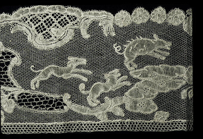 Border, Bobbin lace, point d'Angleterre, Flemish