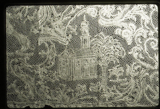 Border, Bobbin lace, Italian, Milan