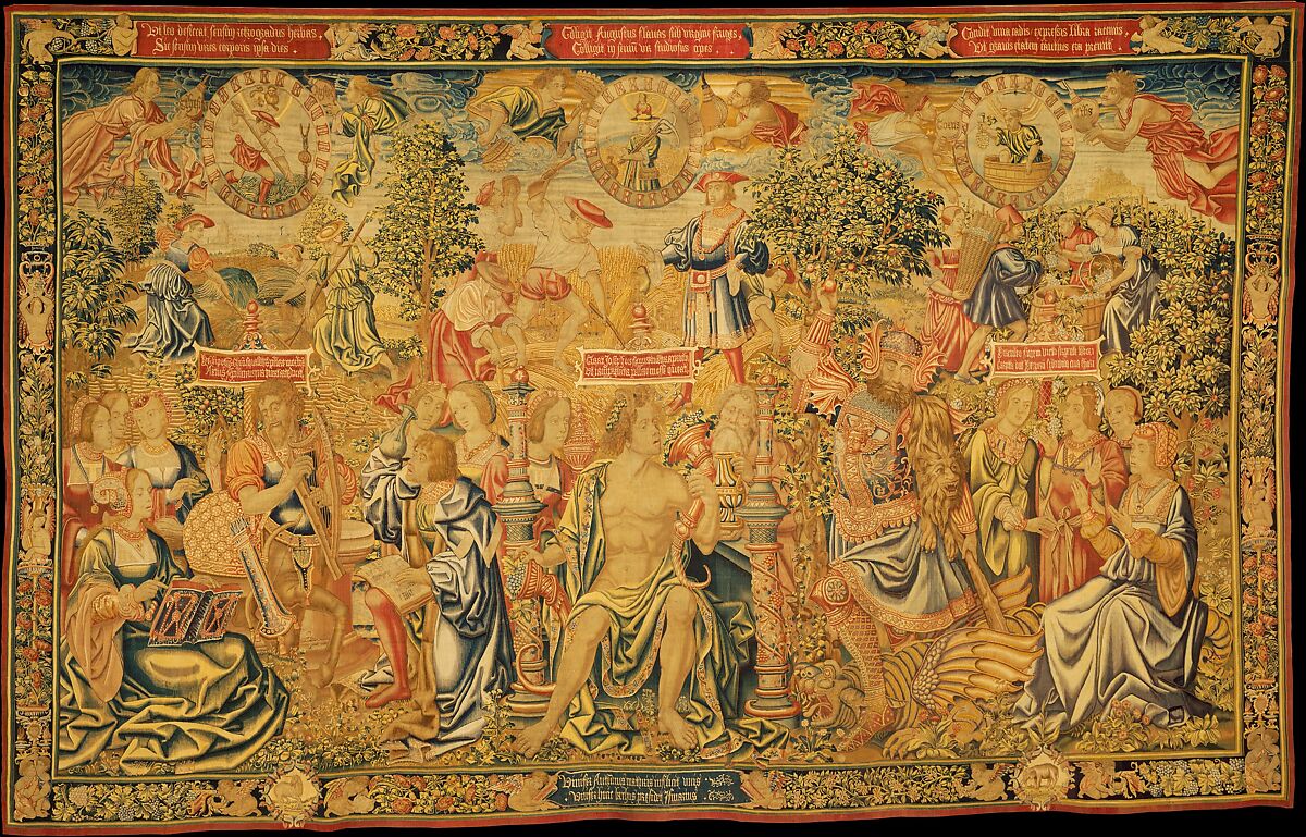 The Twelve Ages of a Man: The Second Three Ages (18-36), or Autumn, Bernard van Orley  Netherlandish, Wool, silk (16-20 warps per inch, 6-8 per cm.), Netherlandish, Brussels