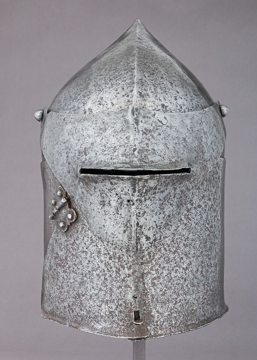 Visored Bascinet, Steel, Italian