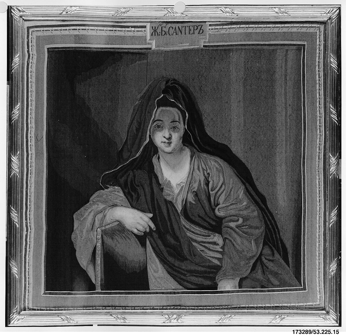 Seated Woman, Imperial Russian Tapestry Manufactory, Saint Petersburg, Wool, metal thread (20-25 warps per inch, 8-10 per cm.), Russian, St. Petersburg