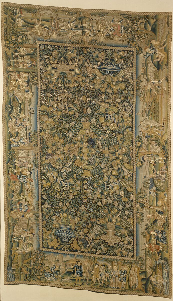 Story of Gombaut and Macée, Wool and silk on canvas, possibly French 