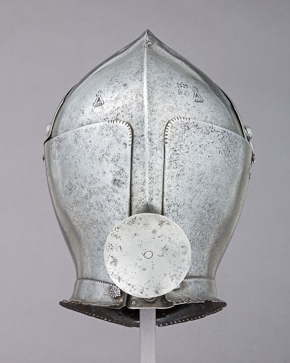 Armet, Stamped with marks of the Missaglia workshop (Italian, Milan, recorded 1430–1529), Steel, Italian, Milan