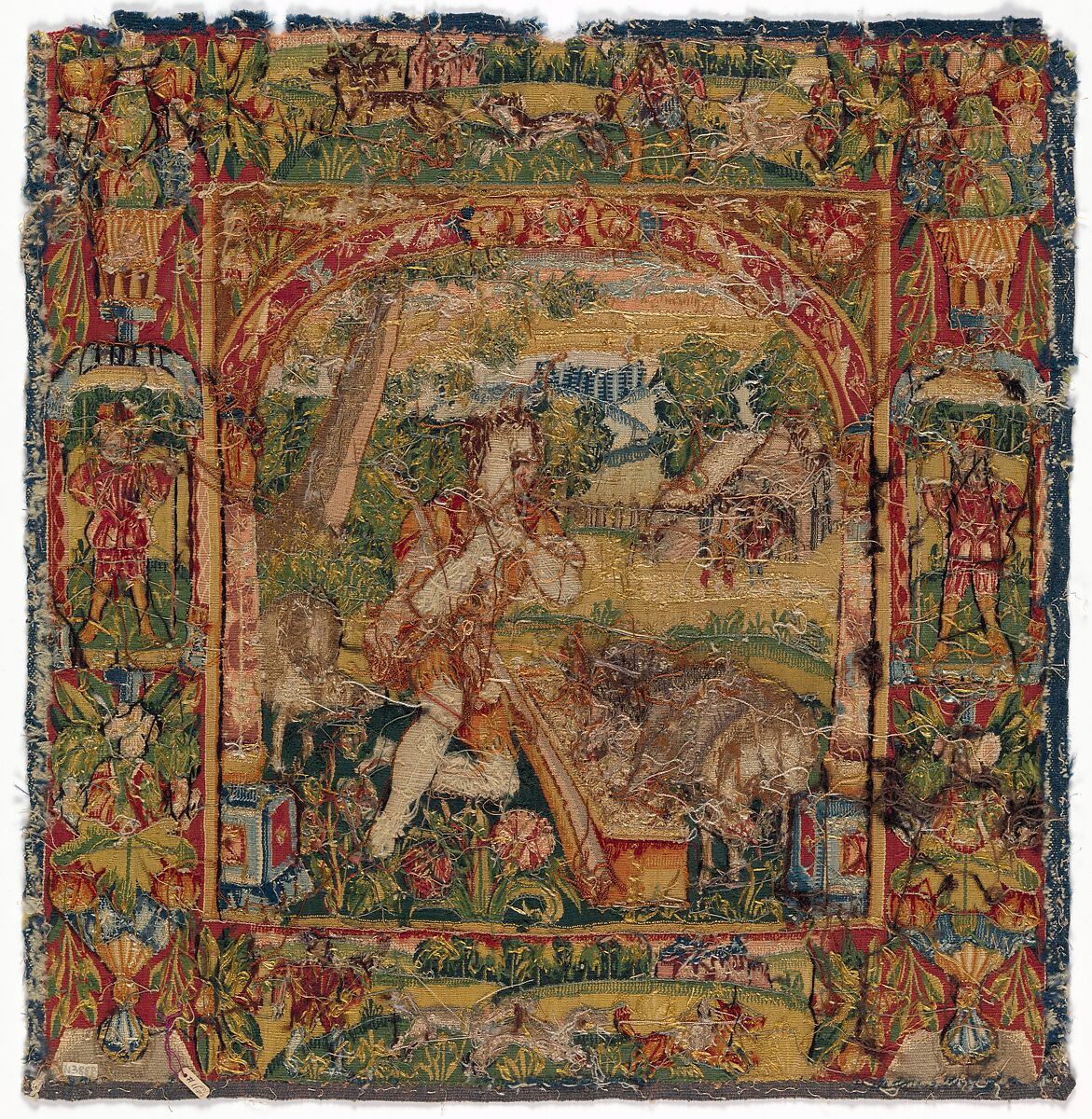 "The Repentance of the Prodigal Son" from a set of six of The Parable of the Prodigal Son, Attributed to an Anonymous Workshop, British  , London, Silk, wool (22 warps per inch, 10 per cm.), British, probably London