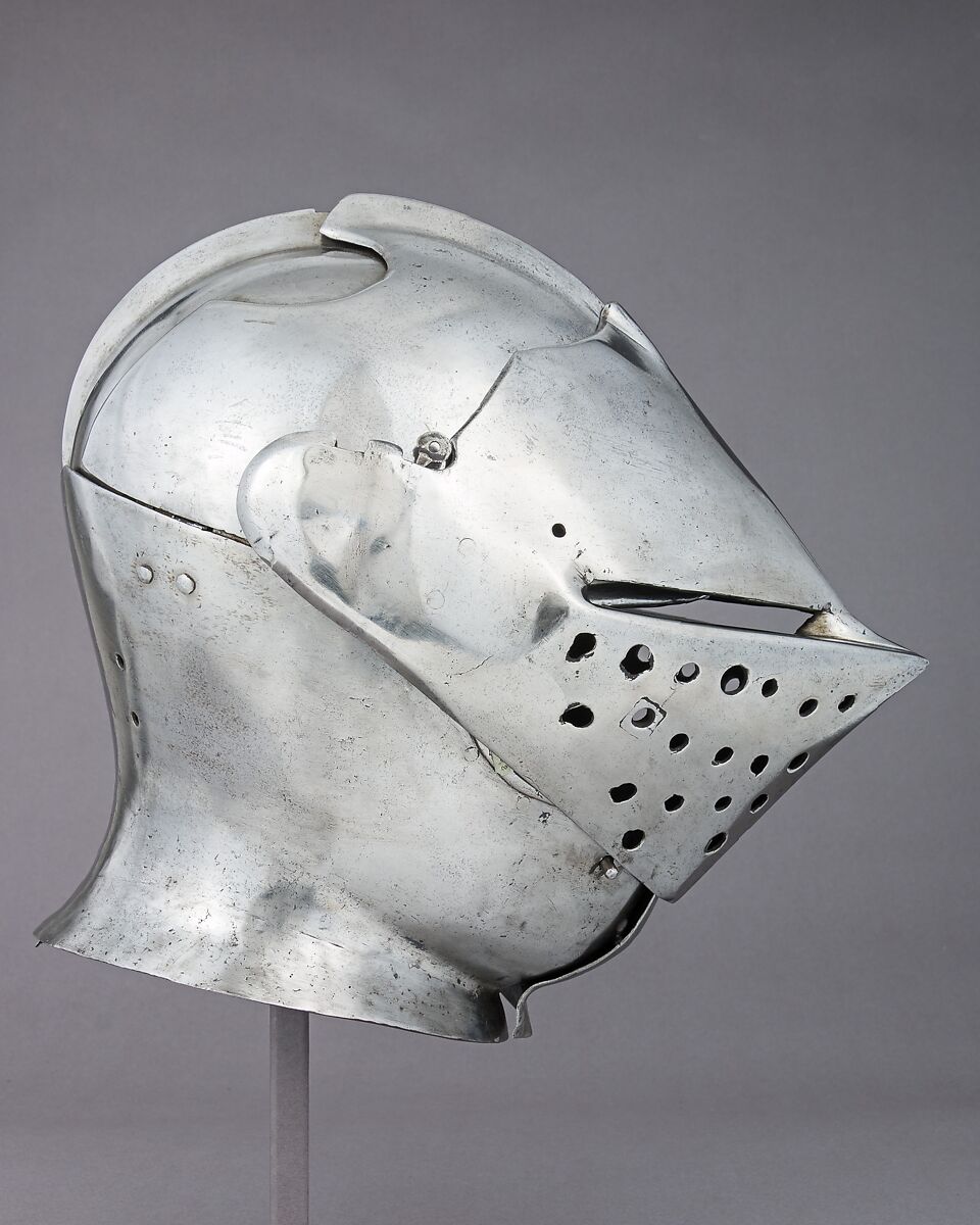 Armet, Guillem Margot (Flemish, active Brussels, recorded 1505–20), Steel, copper alloy, South Netherlandish, Brussels 