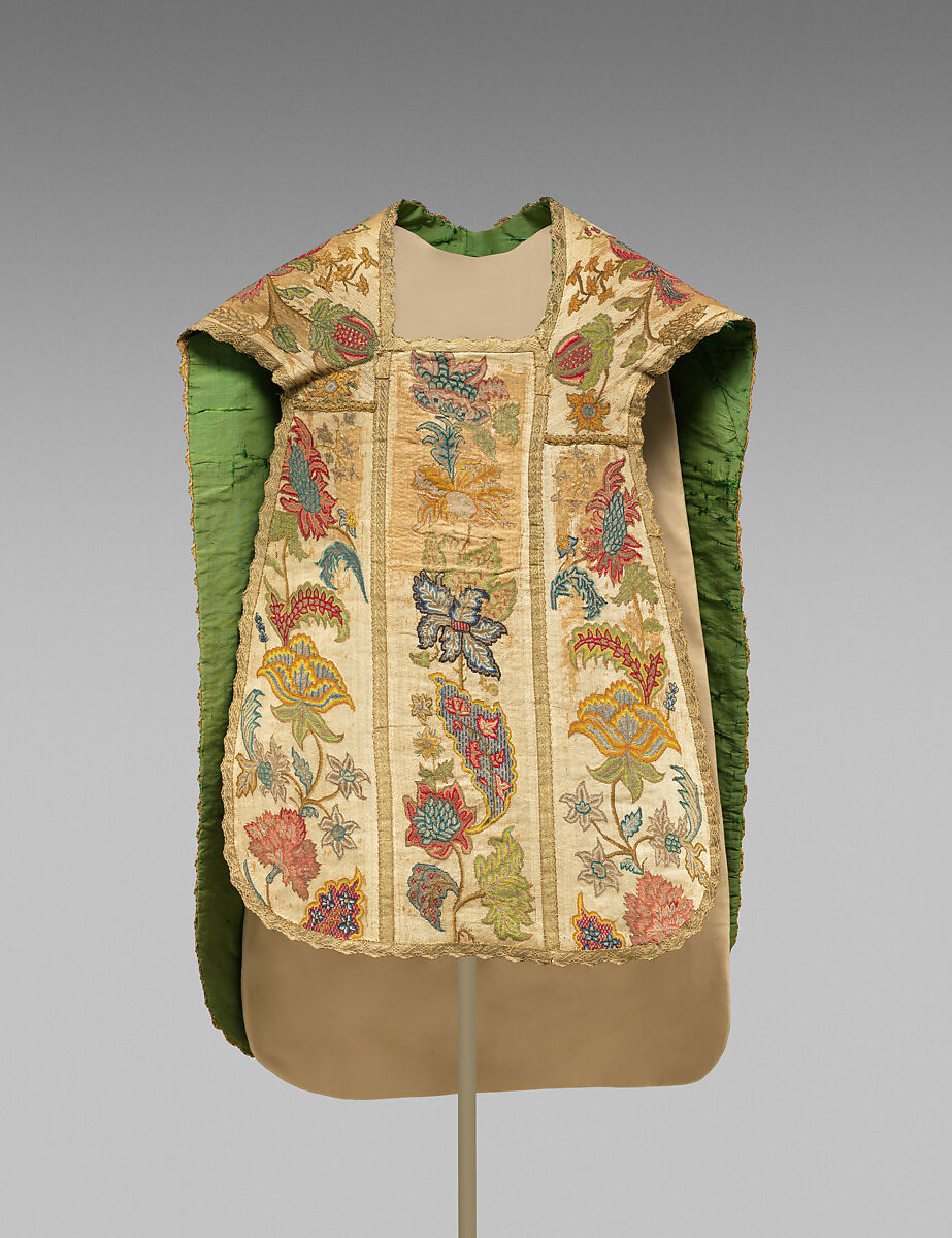 Chasuble, Silk and metal thread on canvas, Austrian or Italian