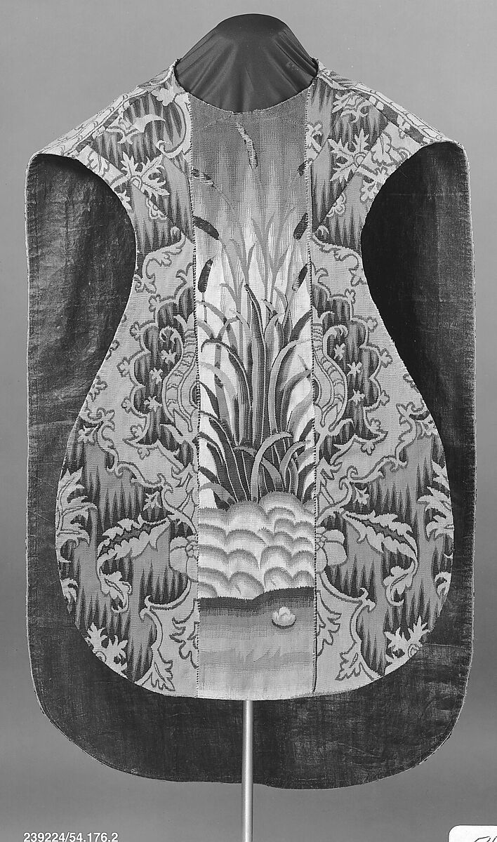 Chasuble with the Gathering of the Manna, After a print by Hieronymus (Jerome) Wierix (Netherlandish, ca. 1553–1619 Antwerp), Wool, silk, linen (16-18 warps per inch, 6-7 per cm.), Netherlandish, probably Gouda