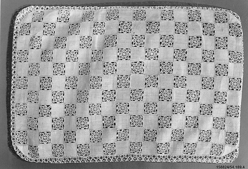 Pillowcase, Needle lace, Italian 