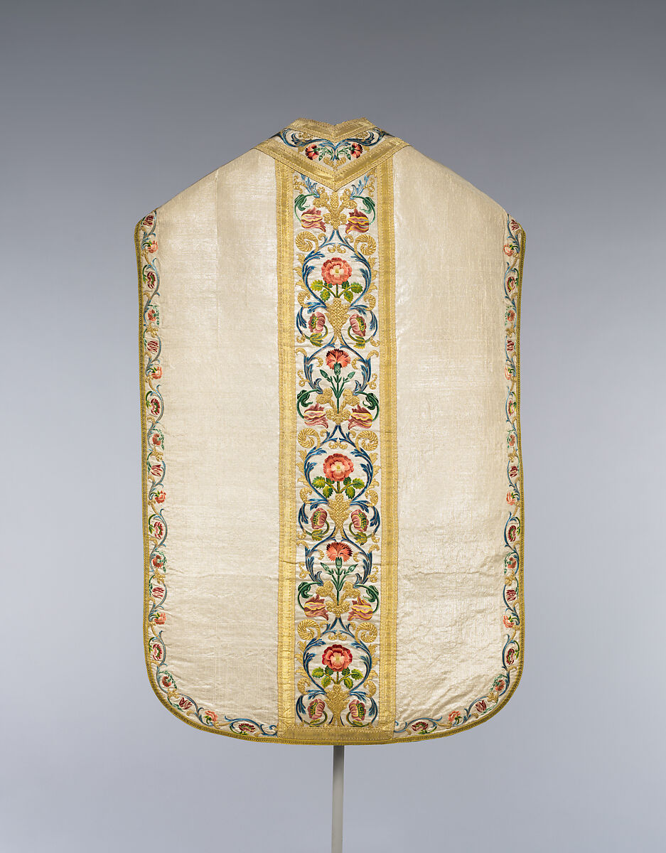 Chasuble, Silk and metal thread, Italian