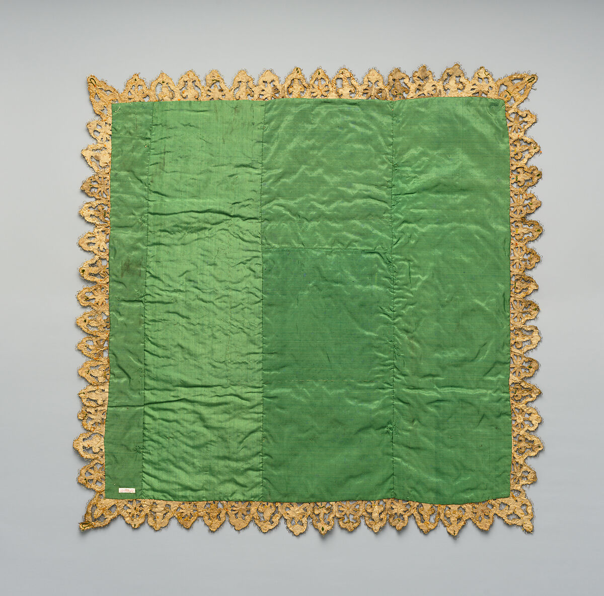 Chalice veil, Silk and metal thread on silk backed with linen, Italian