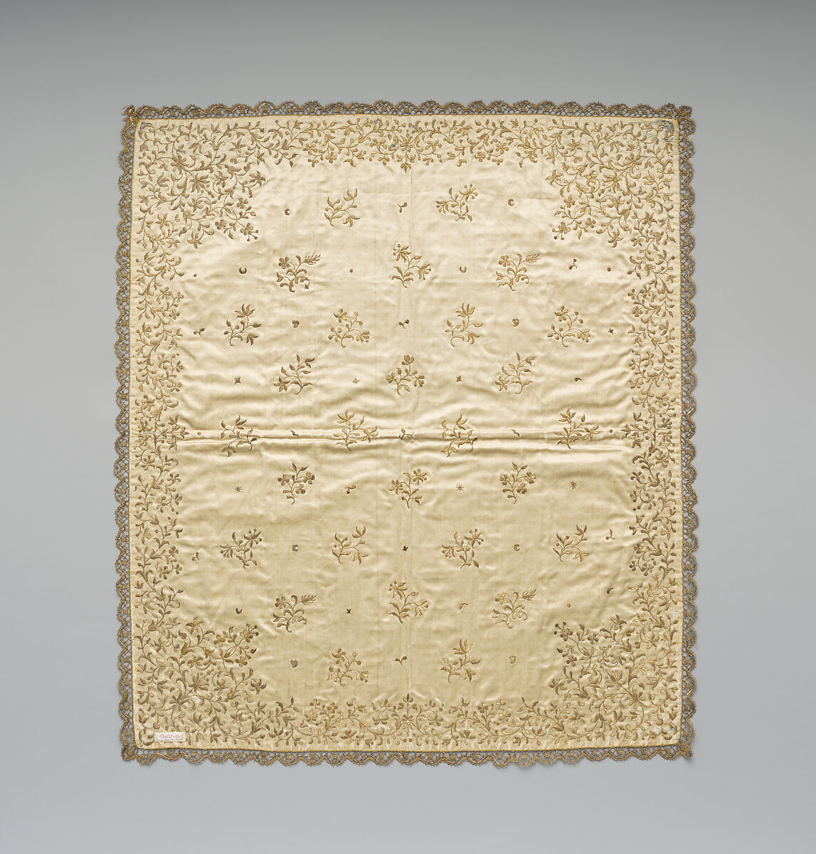Chalice veil, Silk and metal thread on silk, possibly Swedish
