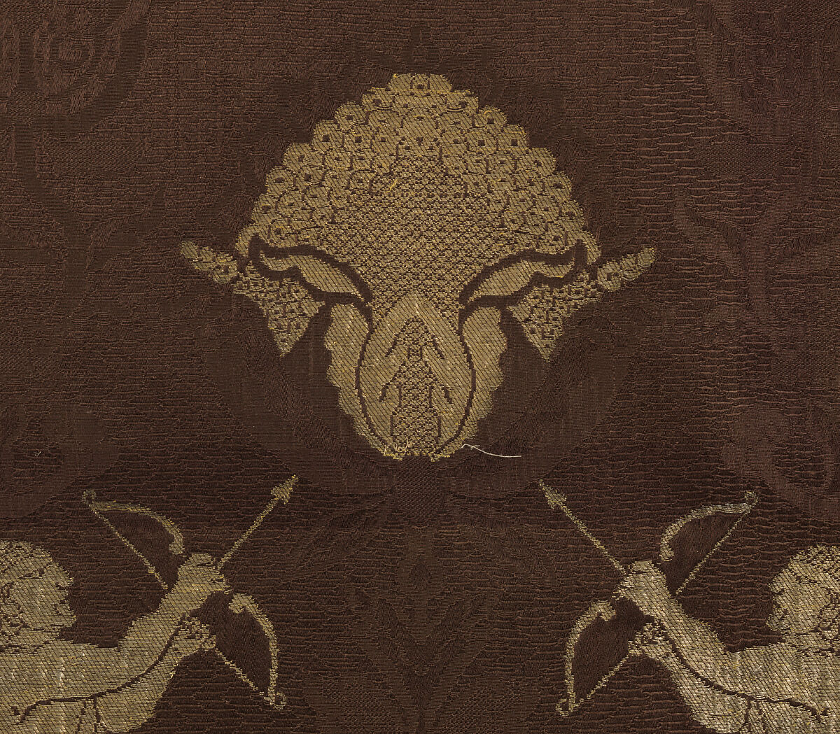 Piece, Silk and metal thread, probably Italian