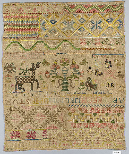 Sampler, Cotton and silk, Mexican 