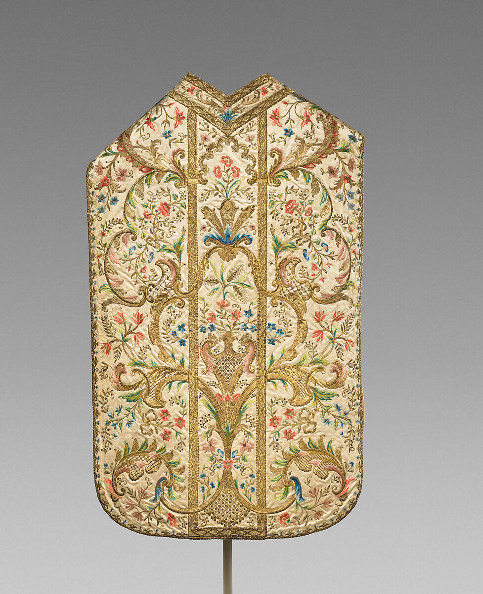 Chasuble, Silk and metal thread on silk, Italian