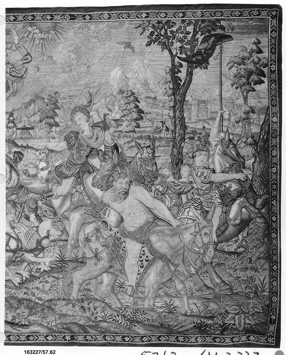 Gluttony from a set of The Seven Deadly Sins, Pieter Coecke van Aelst (Netherlandish, Aelst 1502–1550 Brussels), Wool, silk, silver-gilt thread
19-23 warps per inch, 8-10 per cm., Netherlandish, probably Brussels