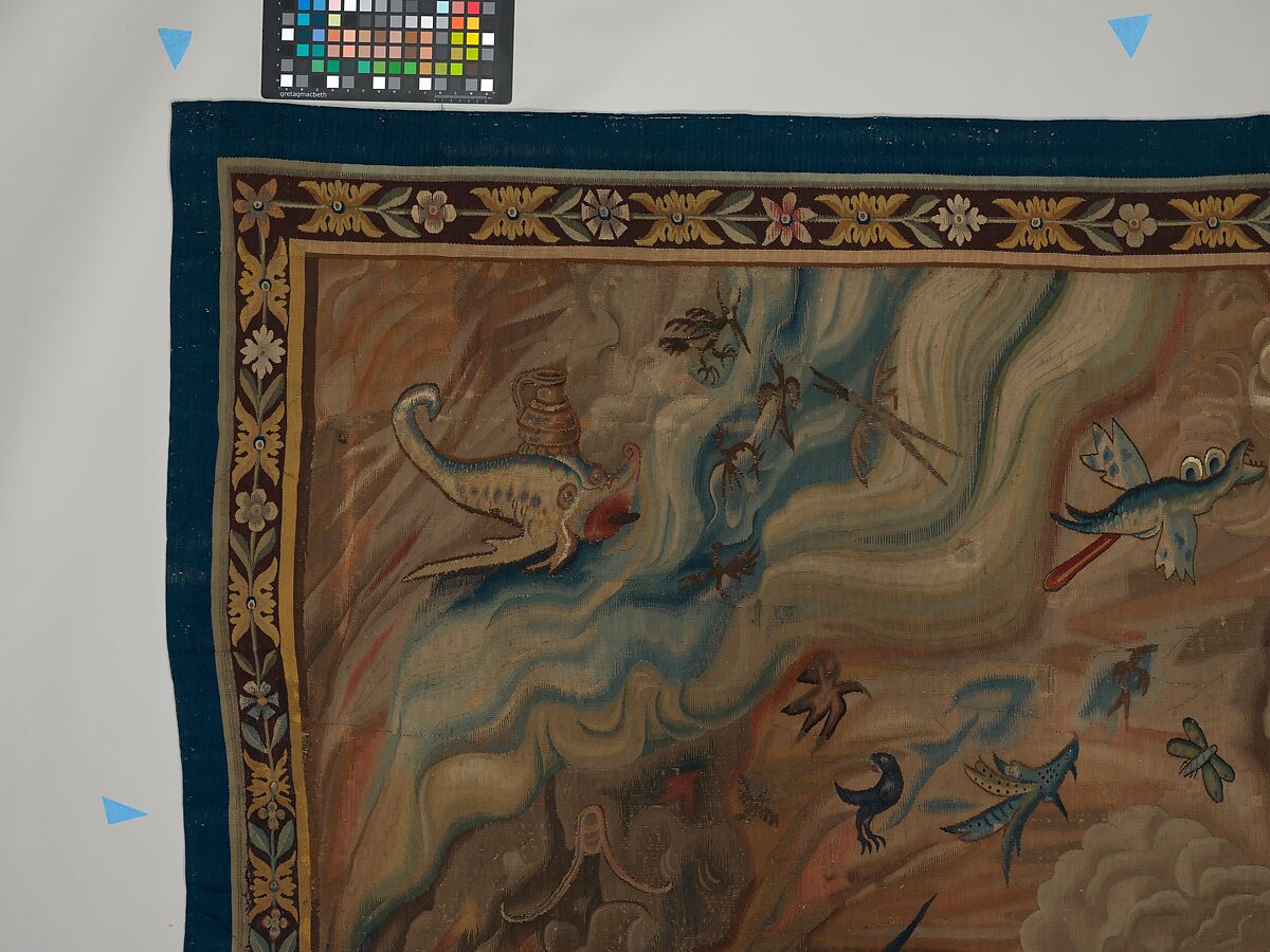 Gluttony from a set of The Seven Deadly Sins, Pieter Coecke van Aelst (Netherlandish, Aelst 1502–1550 Brussels), Wool, silk, silver-gilt thread
19-23 warps per inch, 8-10 per cm., Netherlandish, probably Brussels