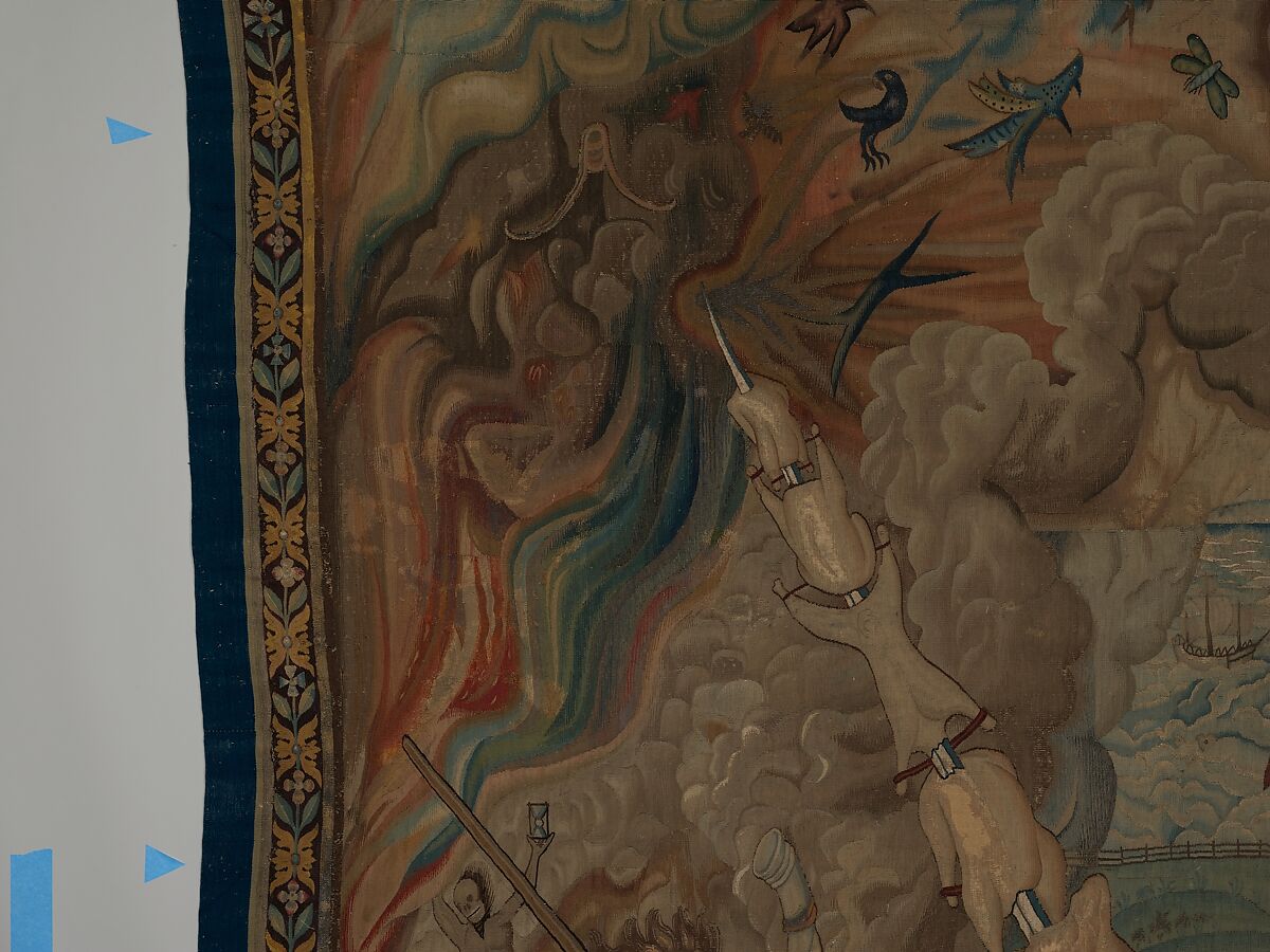 Gluttony from a set of The Seven Deadly Sins, Pieter Coecke van Aelst (Netherlandish, Aelst 1502–1550 Brussels), Wool, silk, silver-gilt thread
19-23 warps per inch, 8-10 per cm., Netherlandish, probably Brussels