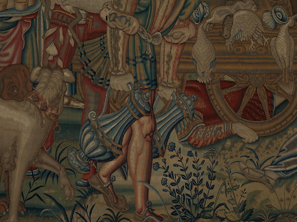 Gluttony from a set of The Seven Deadly Sins, Pieter Coecke van Aelst (Netherlandish, Aelst 1502–1550 Brussels), Wool, silk, silver-gilt thread
19-23 warps per inch, 8-10 per cm., Netherlandish, probably Brussels