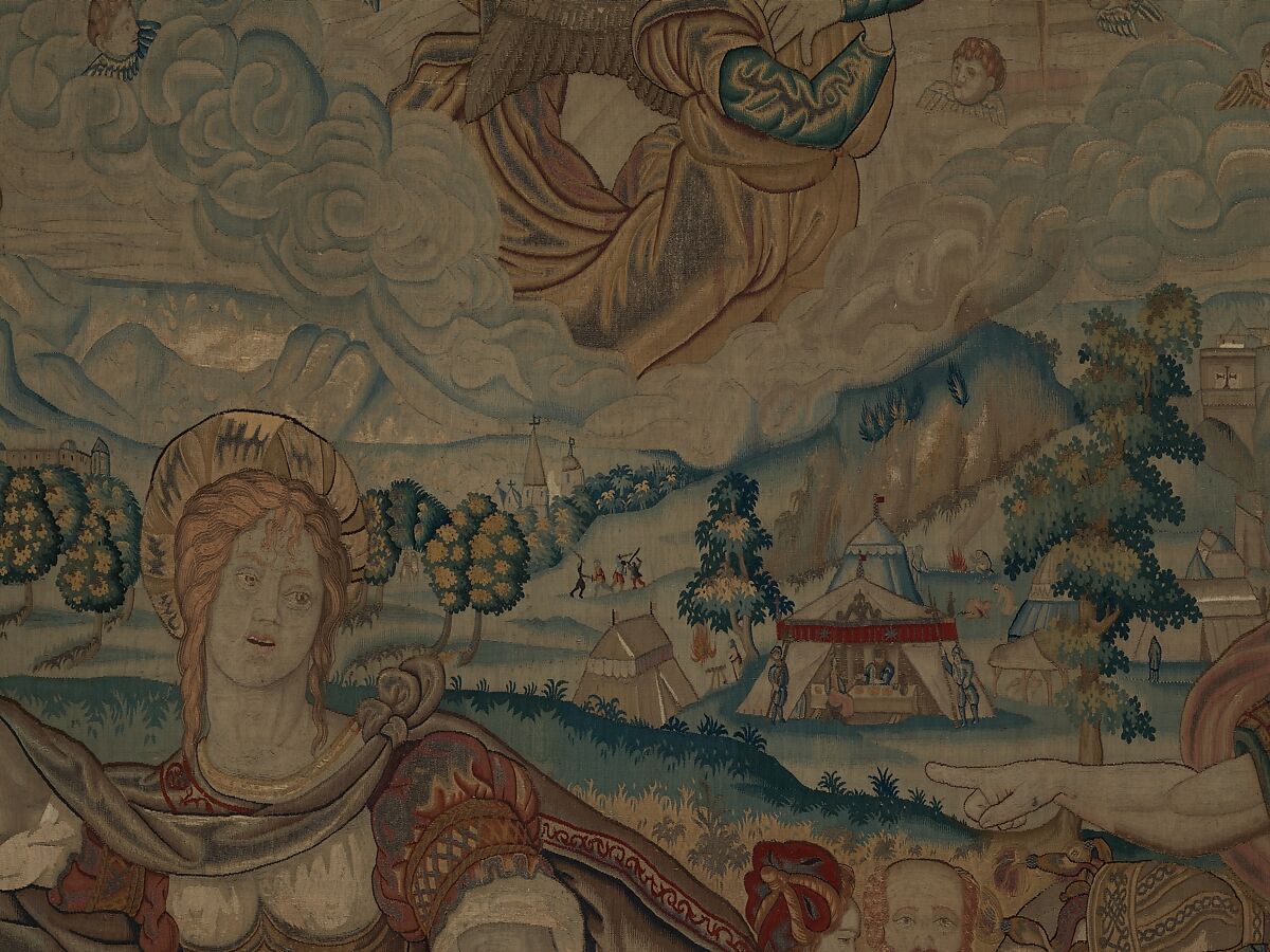 Gluttony from a set of The Seven Deadly Sins, Pieter Coecke van Aelst (Netherlandish, Aelst 1502–1550 Brussels), Wool, silk, silver-gilt thread
19-23 warps per inch, 8-10 per cm., Netherlandish, probably Brussels