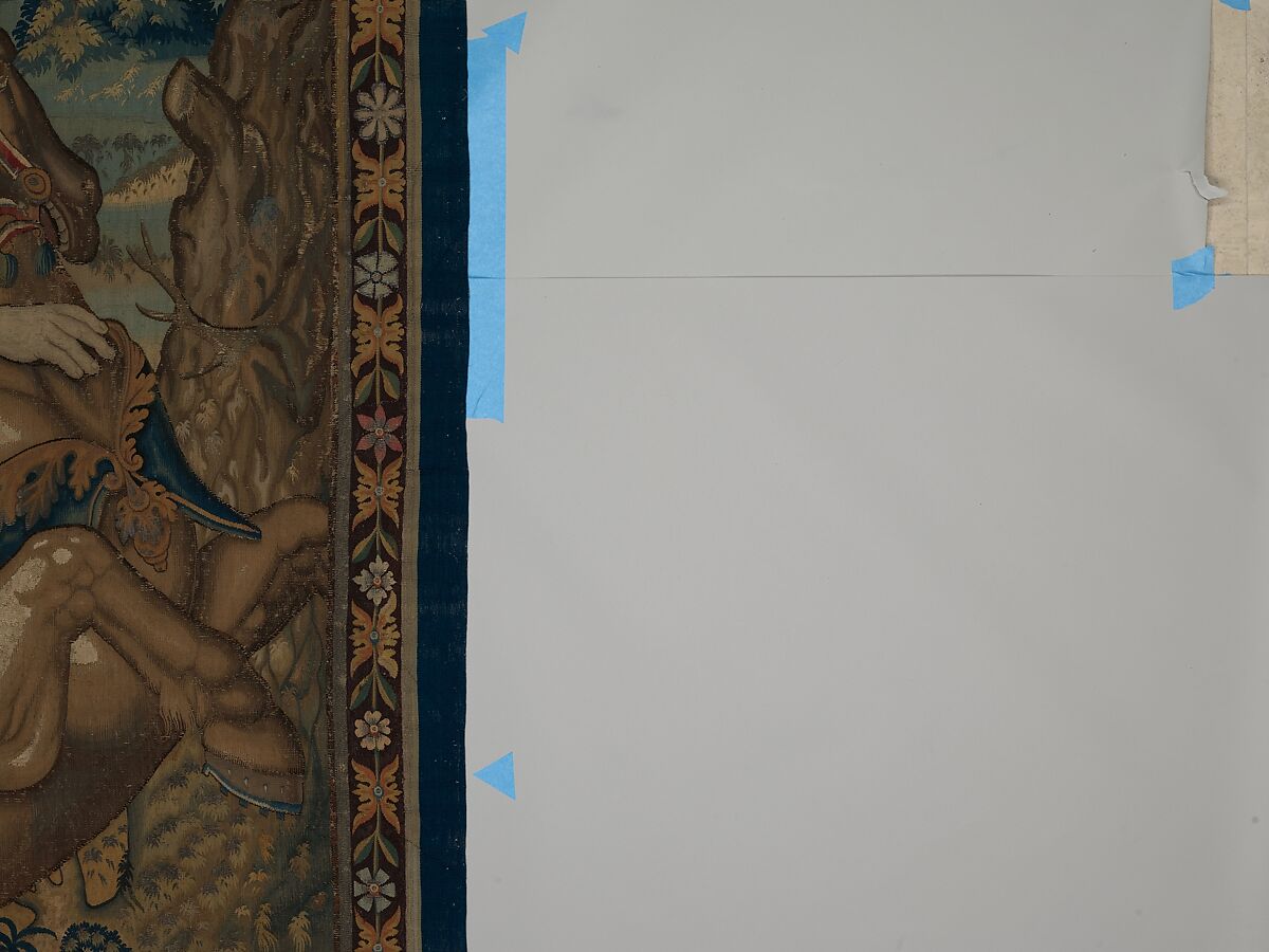 Gluttony from a set of The Seven Deadly Sins, Pieter Coecke van Aelst (Netherlandish, Aelst 1502–1550 Brussels), Wool, silk, silver-gilt thread
19-23 warps per inch, 8-10 per cm., Netherlandish, probably Brussels