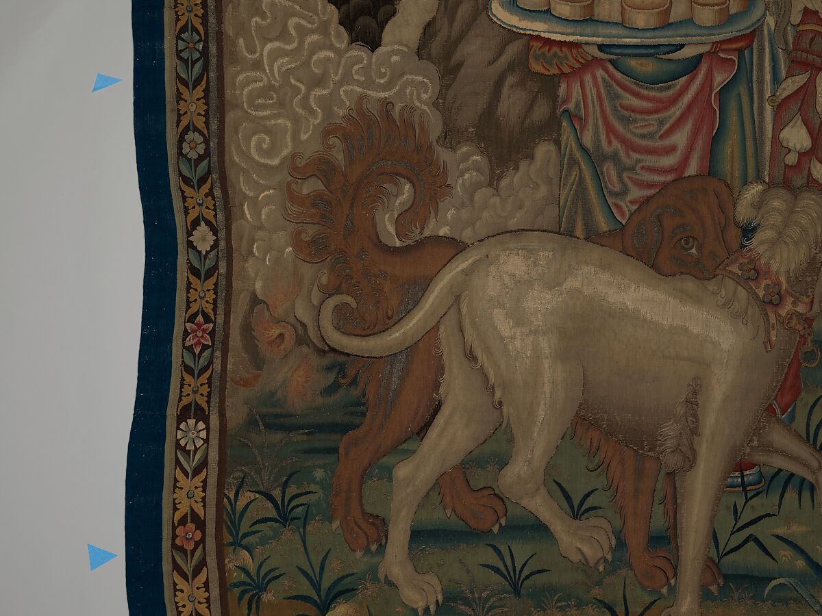 Gluttony from a set of The Seven Deadly Sins, Pieter Coecke van Aelst (Netherlandish, Aelst 1502–1550 Brussels), Wool, silk, silver-gilt thread
19-23 warps per inch, 8-10 per cm., Netherlandish, probably Brussels