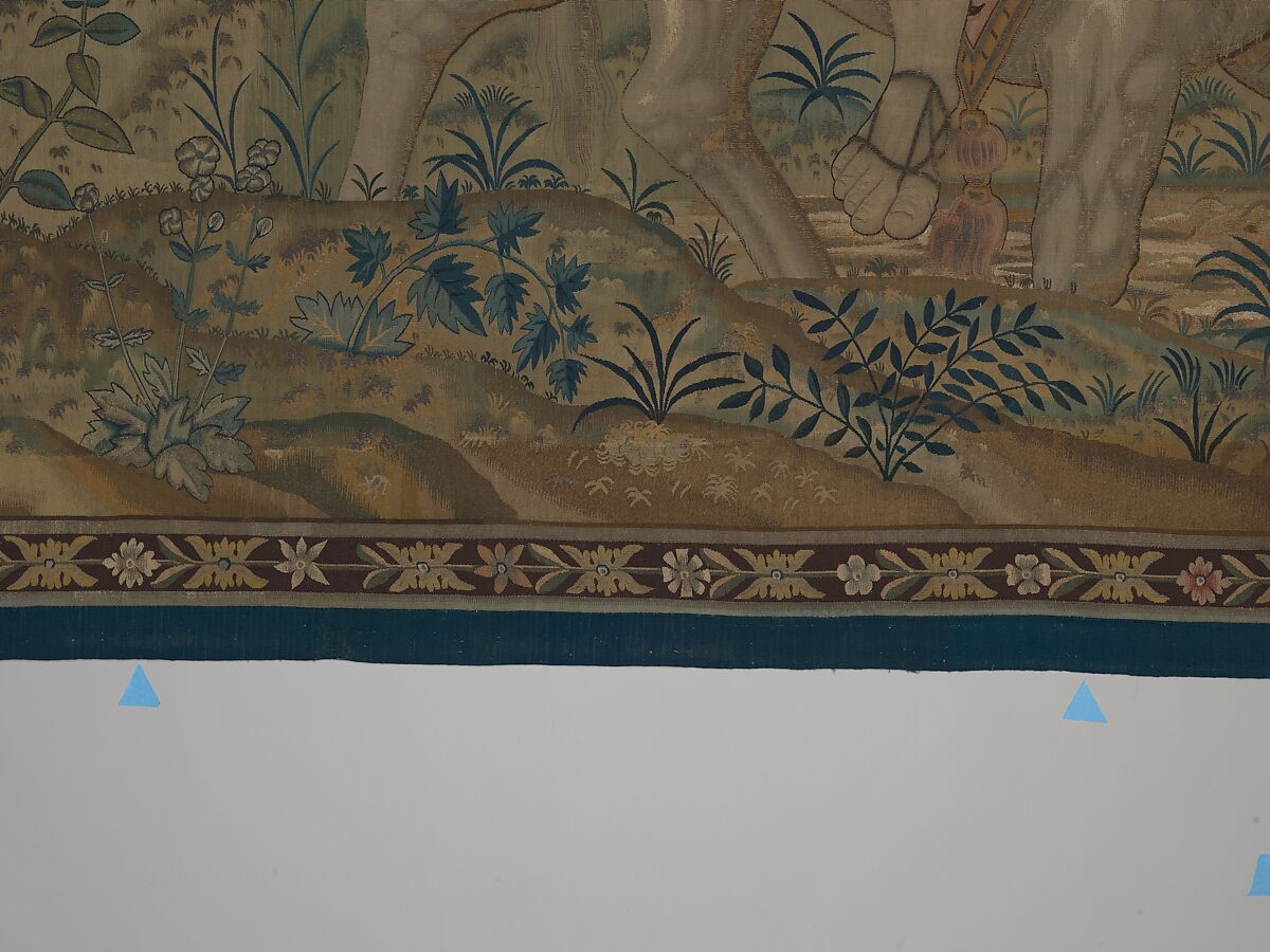 Gluttony from a set of The Seven Deadly Sins, Pieter Coecke van Aelst (Netherlandish, Aelst 1502–1550 Brussels), Wool, silk, silver-gilt thread
19-23 warps per inch, 8-10 per cm., Netherlandish, probably Brussels