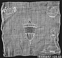 Sampler, Cotton on cotton, German 