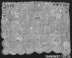 Sampler, Cotton on cotton, German