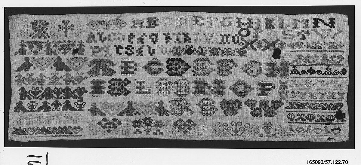 Sampler, Silk on linen, Dutch 