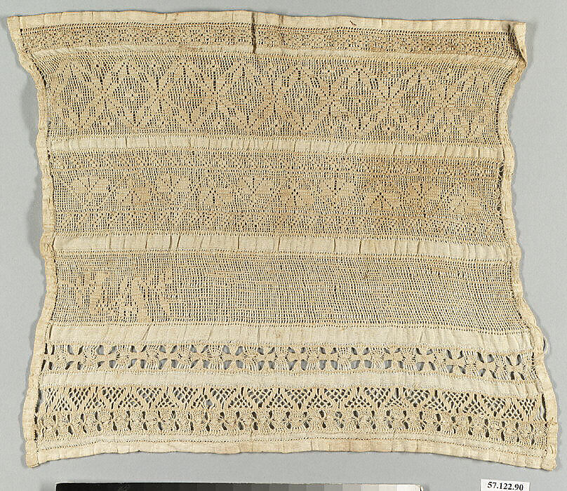 Sampler, Drawnwork, linen, Italian 