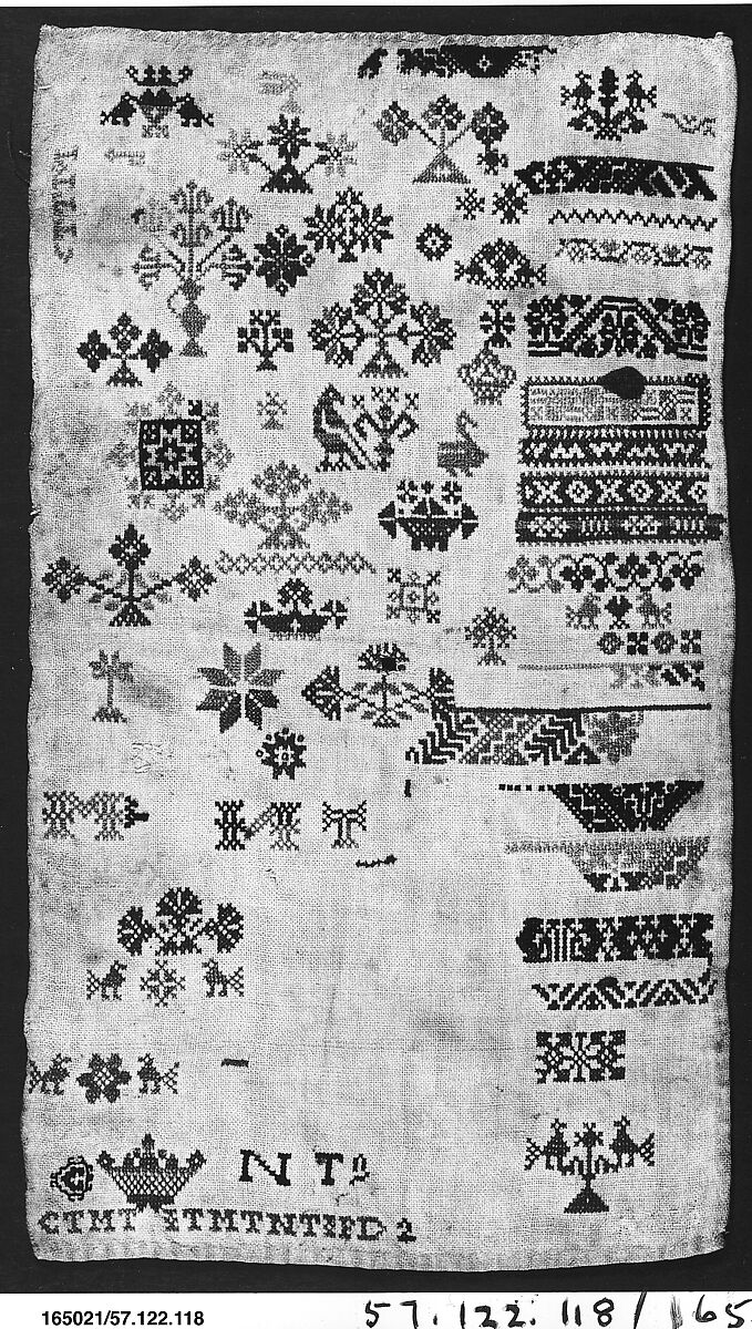 Sampler, Silk on linen, Dutch 