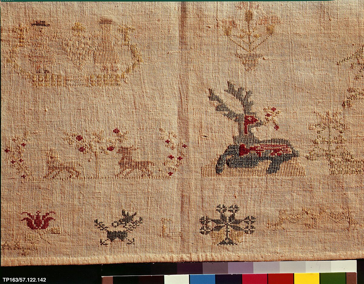 Sampler, Silk on linen, Dutch