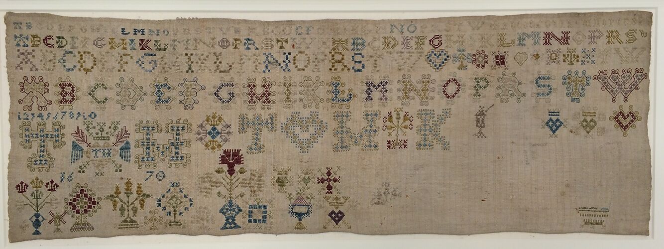 Embroidered sampler