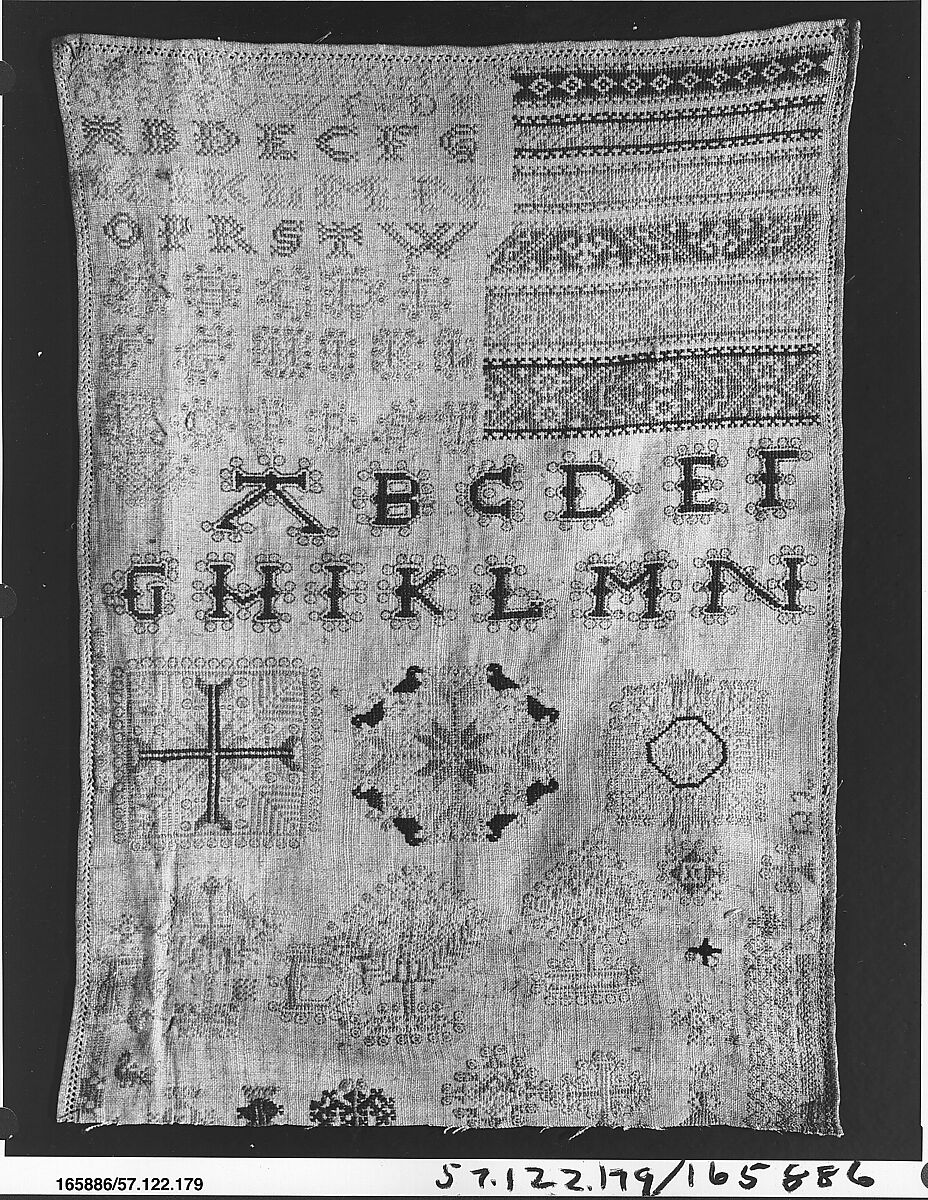 Sampler, Silk on linen, Dutch 