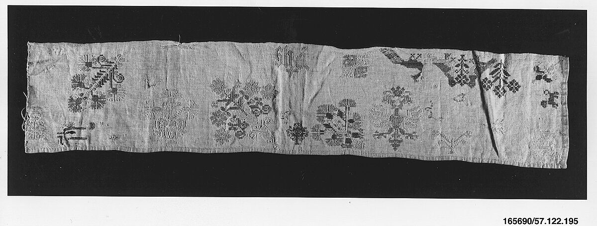 Sampler, Linen and silk on linen, Dutch 
