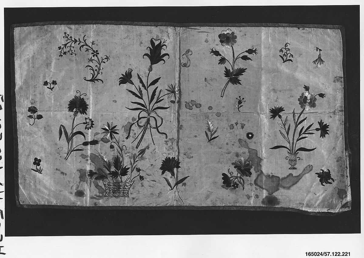 Sampler, Silk on silk, Austrian