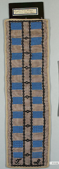 Sampler, Wool on canvas, Austrian or German 