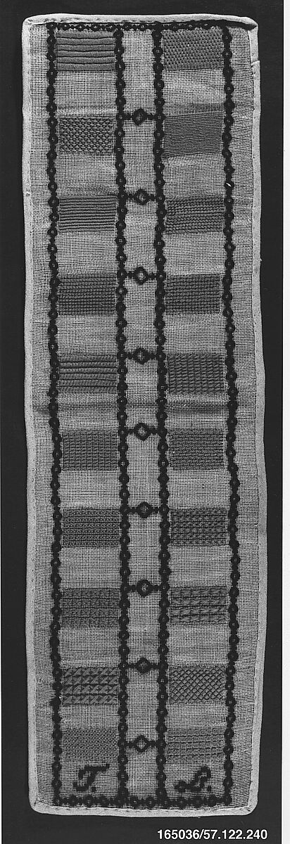 Sampler, Wool on canvas, Austrian or German