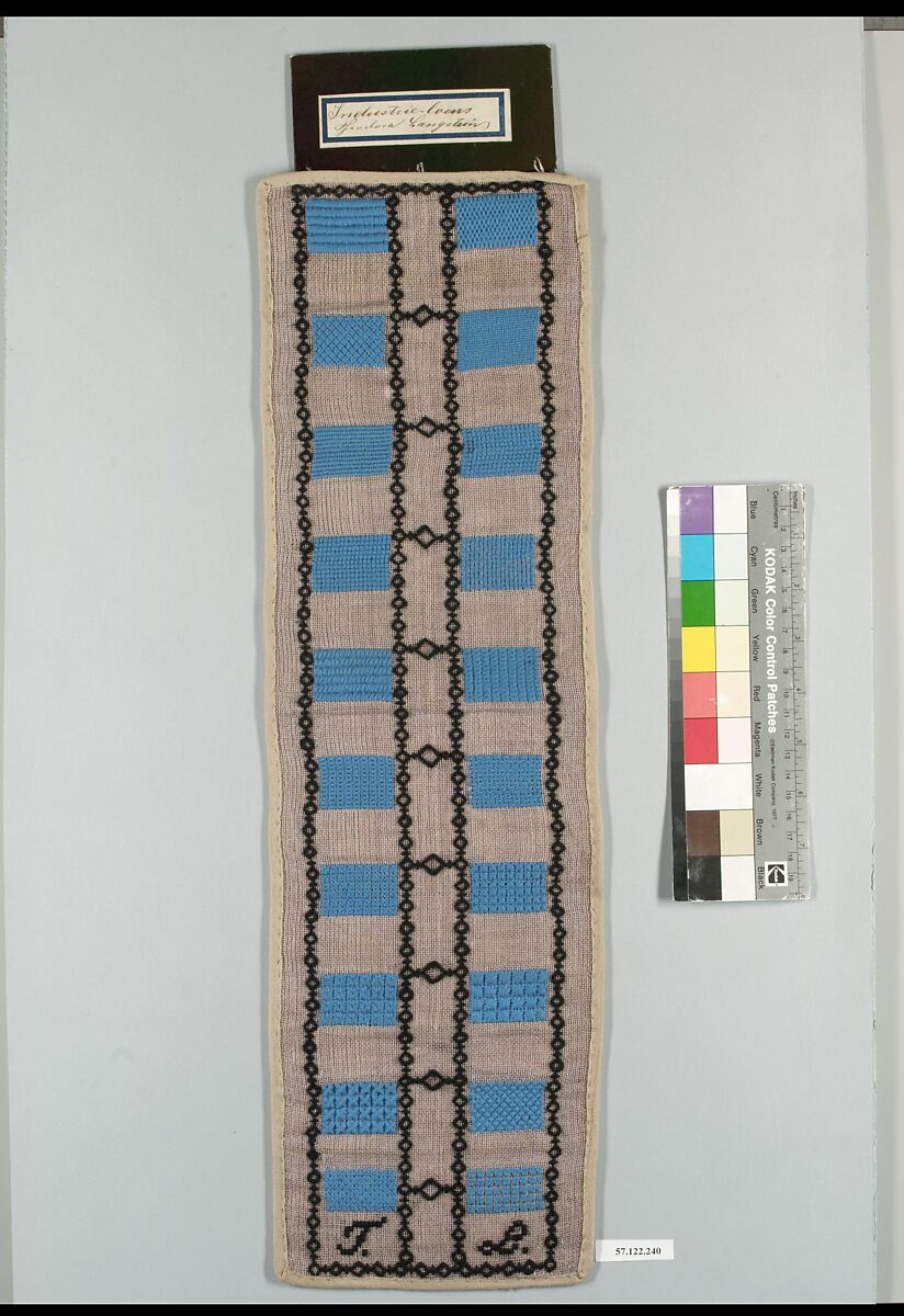 Sampler, Wool on canvas, Austrian or German