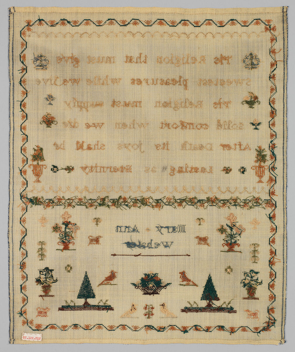 Sampler, wool, British